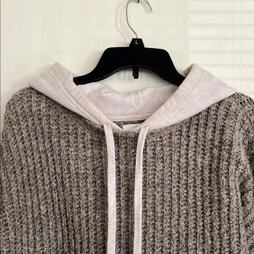 Aerie Offline Knit Sweater in Cream and Brown - Picture 3 of 10